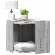 Kattenbakkast 53x53x51 cm grijs sonoma eiken