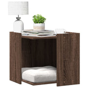 Kattenbakkast 53x53x51 cm bewerkt hout bruin