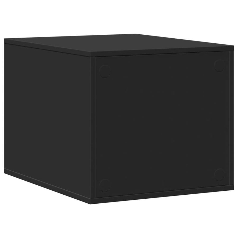 Kattenbakkast 47x59x42 cm bewerkt hout zwart