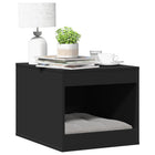 Cat litter box enclosure 47x59x42 cm engineered wood black