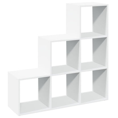 Kamerscherm / boekenkast 3-laags 99x29x99 cm bewerkt hout wit