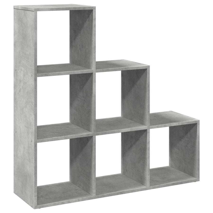 Kamerscherm / boekenkast 3-laags 99x29x99 cm hout betongrijs