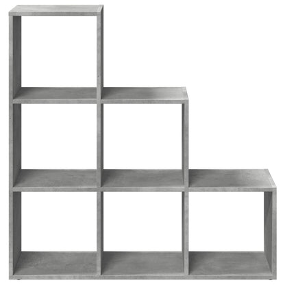 Kamerscherm / boekenkast 3-laags 99x29x99 cm hout betongrijs