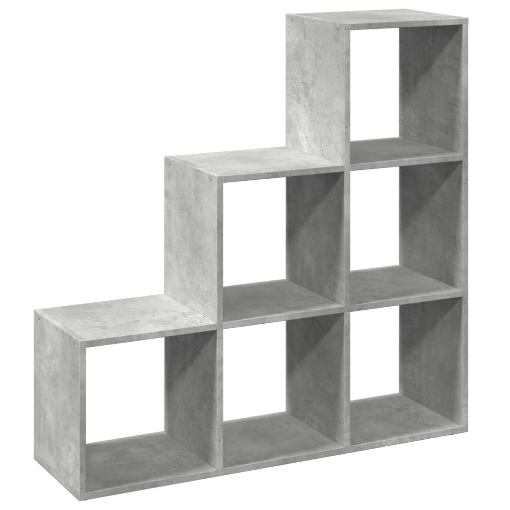 Kamerscherm / boekenkast 3-laags 99x29x99 cm hout betongrijs