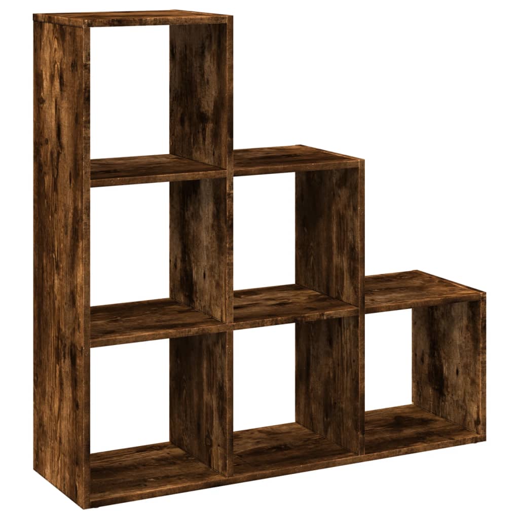 Kamerscherm / boekenkast 3-laags 99x29x99 cm hout gerookt eiken
