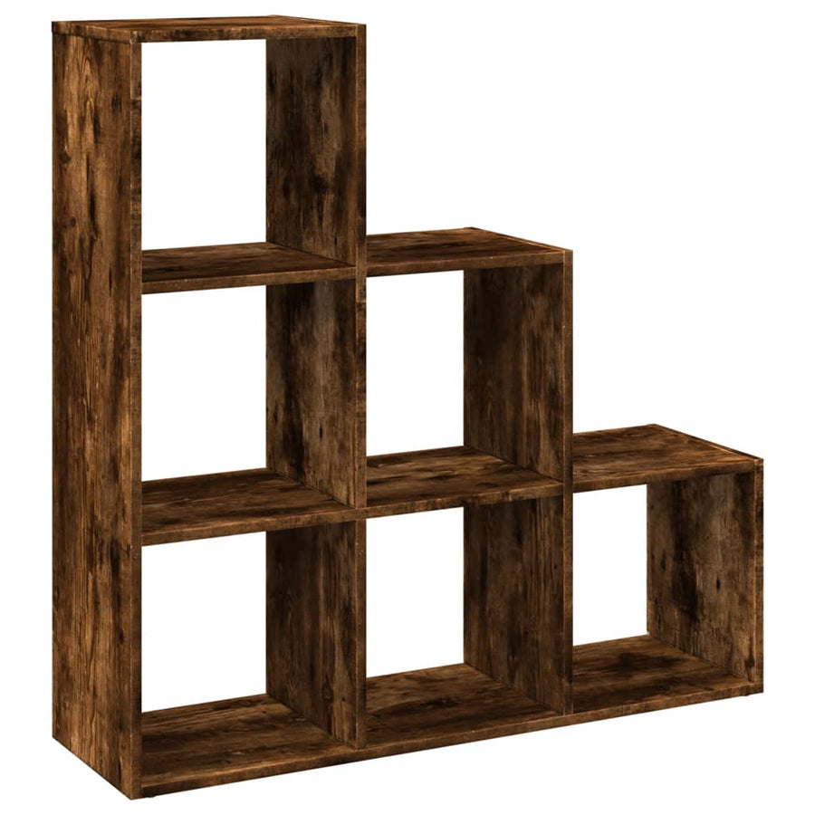 Kamerscherm / boekenkast 3-laags 99x29x99 cm hout gerookt eiken