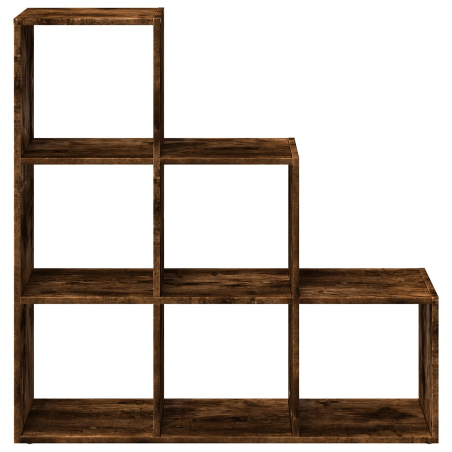 Kamerscherm / boekenkast 3-laags 99x29x99 cm hout gerookt eiken