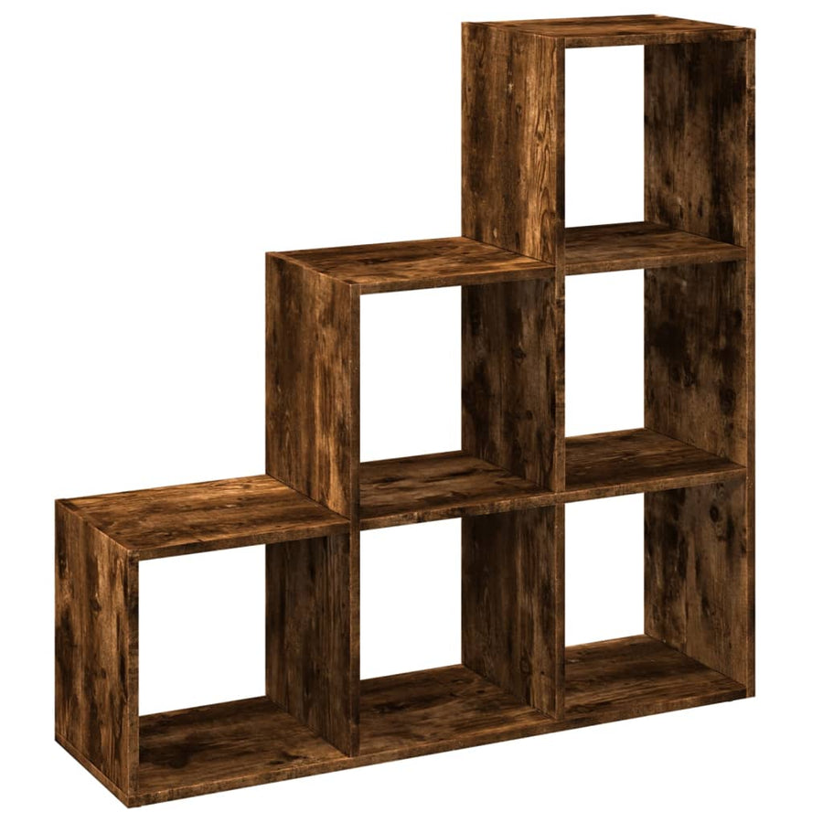 Kamerscherm / boekenkast 3-laags 99x29x99 cm hout gerookt eiken