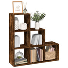 Boekenkast kamerscherm 99x29x99 cm gerookt eiken