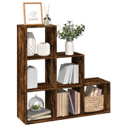 Boekenkast kamerscherm 99x29x99 cm gerookt eiken