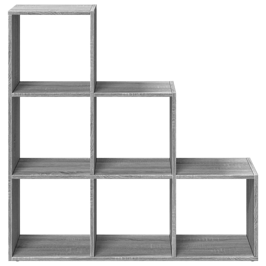 Kamerscherm / boekenkast 3-laags 99x29x99 cm hout grijs sonoma