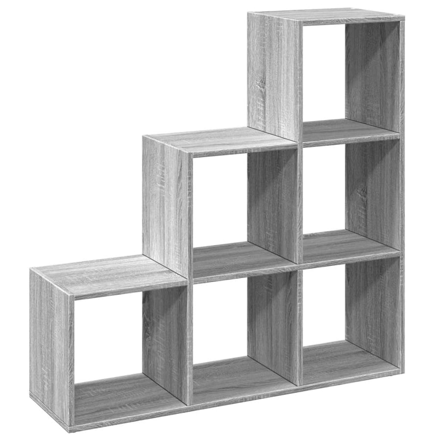 Kamerscherm / boekenkast 3-laags 99x29x99 cm hout grijs sonoma