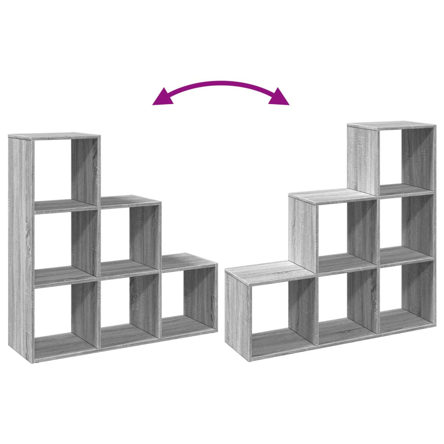 Kamerscherm / boekenkast 3-laags 99x29x99 cm hout grijs sonoma