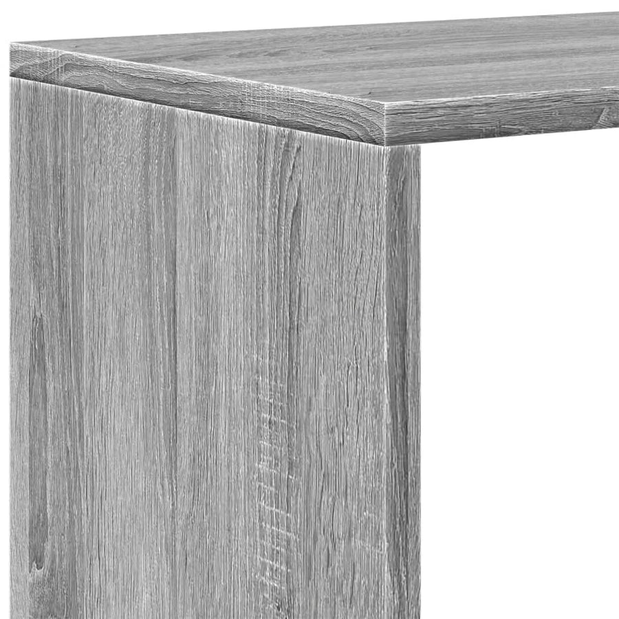 Kamerscherm / boekenkast 3-laags 99x29x99 cm hout grijs sonoma