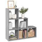 Boekenkast kamerscherm 99x29x99 cm grijs sonoma hout