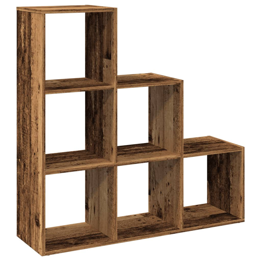 Kamerscherm / boekenkast 3-laags 99x29x99 cm hout oud houtkleur