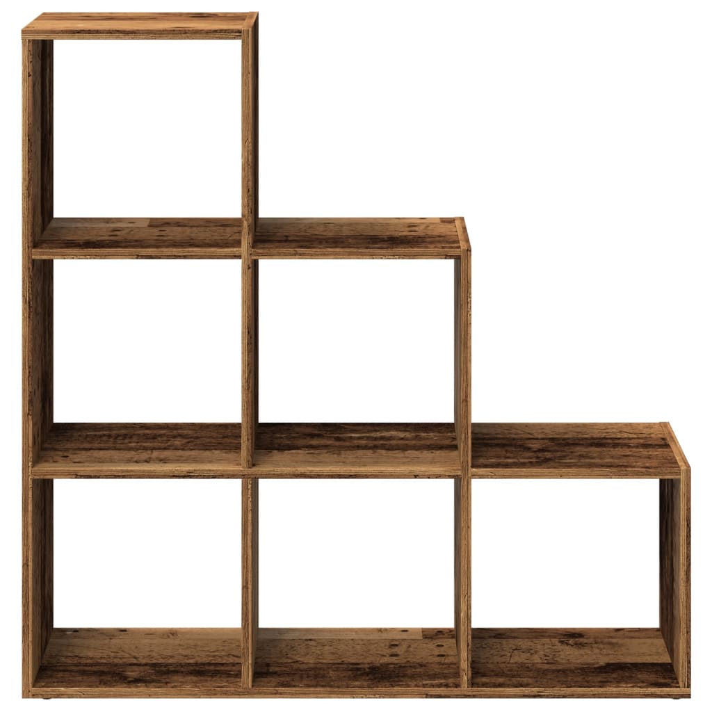 Kamerscherm / boekenkast 3-laags 99x29x99 cm hout oud houtkleur