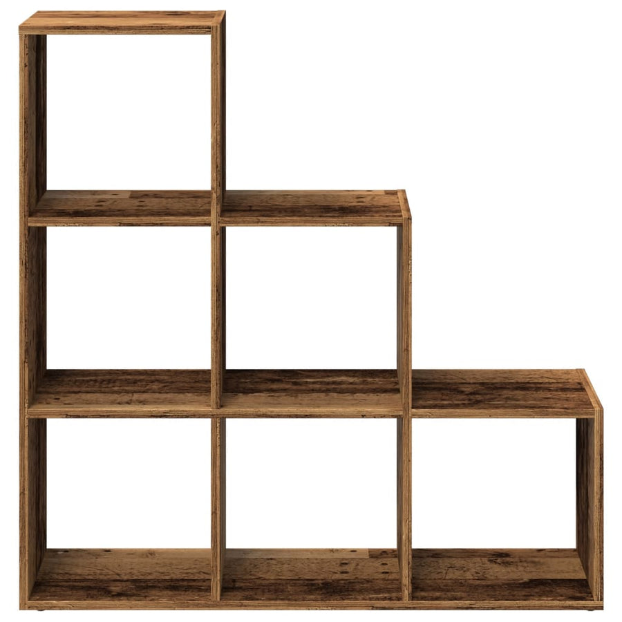Kamerscherm / boekenkast 3-laags 99x29x99 cm hout oud houtkleur