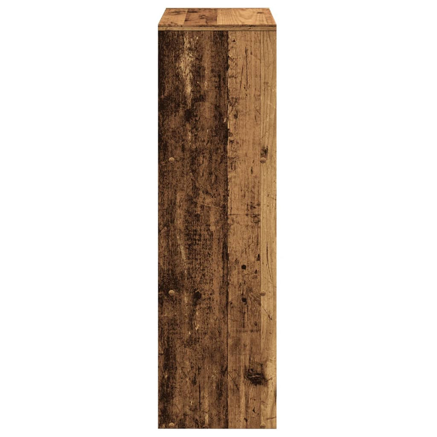 Kamerscherm / boekenkast 3-laags 99x29x99 cm hout oud houtkleur