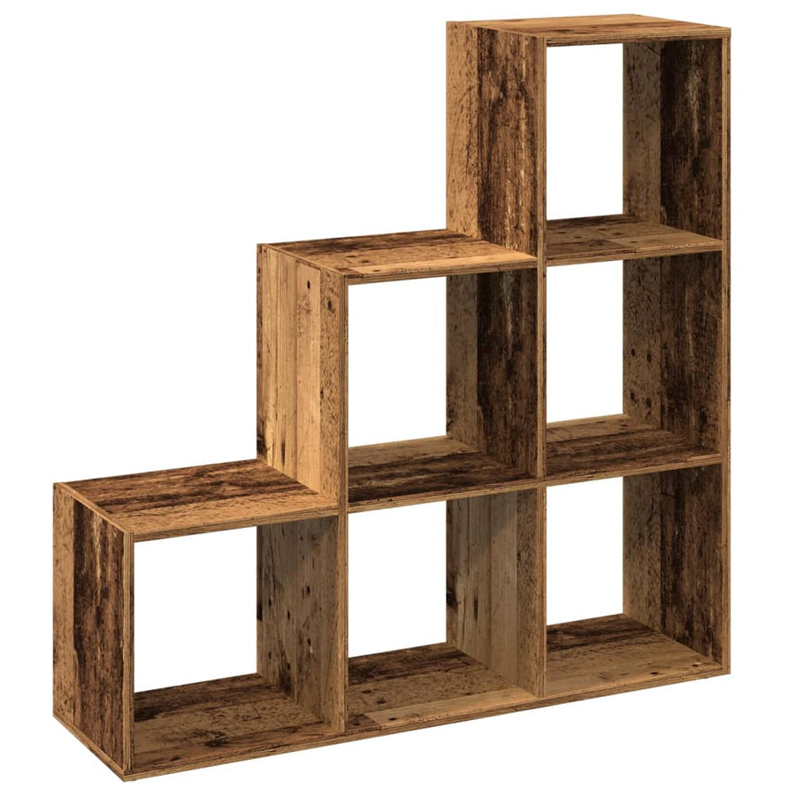 Kamerscherm / boekenkast 3-laags 99x29x99 cm hout oud houtkleur