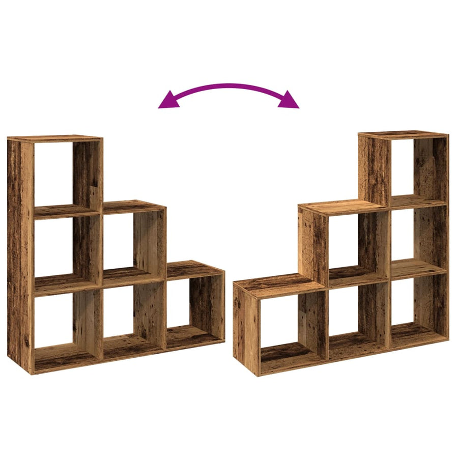 Kamerscherm / boekenkast 3-laags 99x29x99 cm hout oud houtkleur