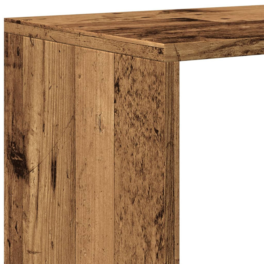 Kamerscherm / boekenkast 3-laags 99x29x99 cm hout oud houtkleur
