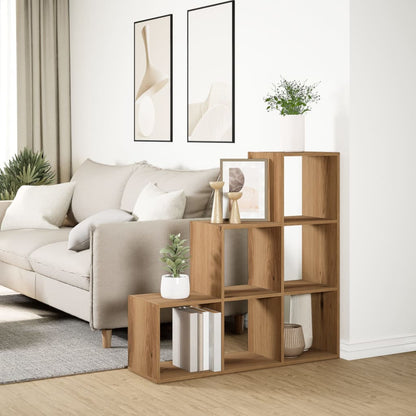 Kamerscherm / boekenkast 3-laags 99x29x99 cm hout artisanaal