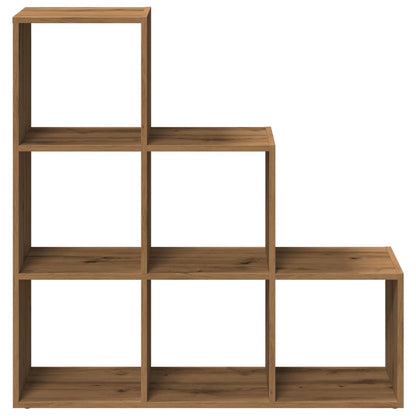 Kamerscherm / boekenkast 3-laags 99x29x99 cm hout artisanaal