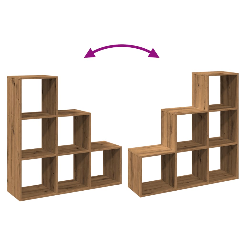 Kamerscherm / boekenkast 3-laags 99x29x99 cm hout artisanaal