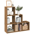 Boekenkast kamerscherm 99x29x99 cm artisanaal eiken