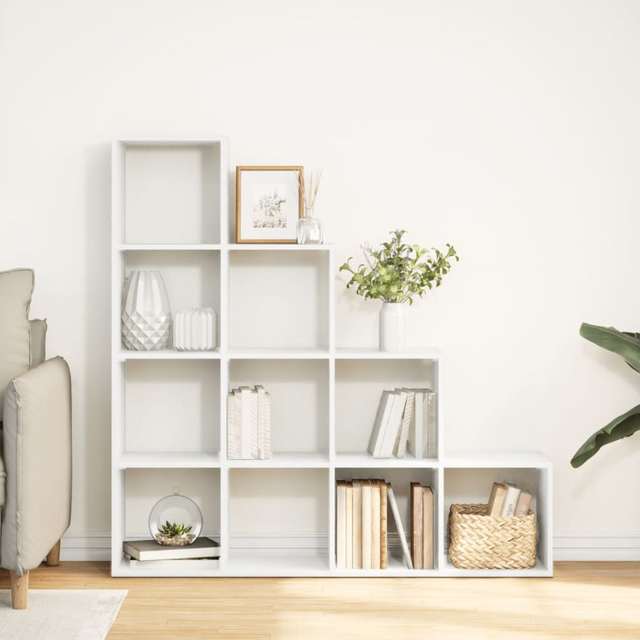 Kamerscherm / boekenkast 4-laags 131,5x29x131,5 cm hout wit