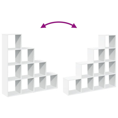 Kamerscherm / boekenkast 4-laags 131,5x29x131,5 cm hout wit