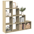 Room divider / bookcase 131.5x29x131.5 cm sonoma oak wood
