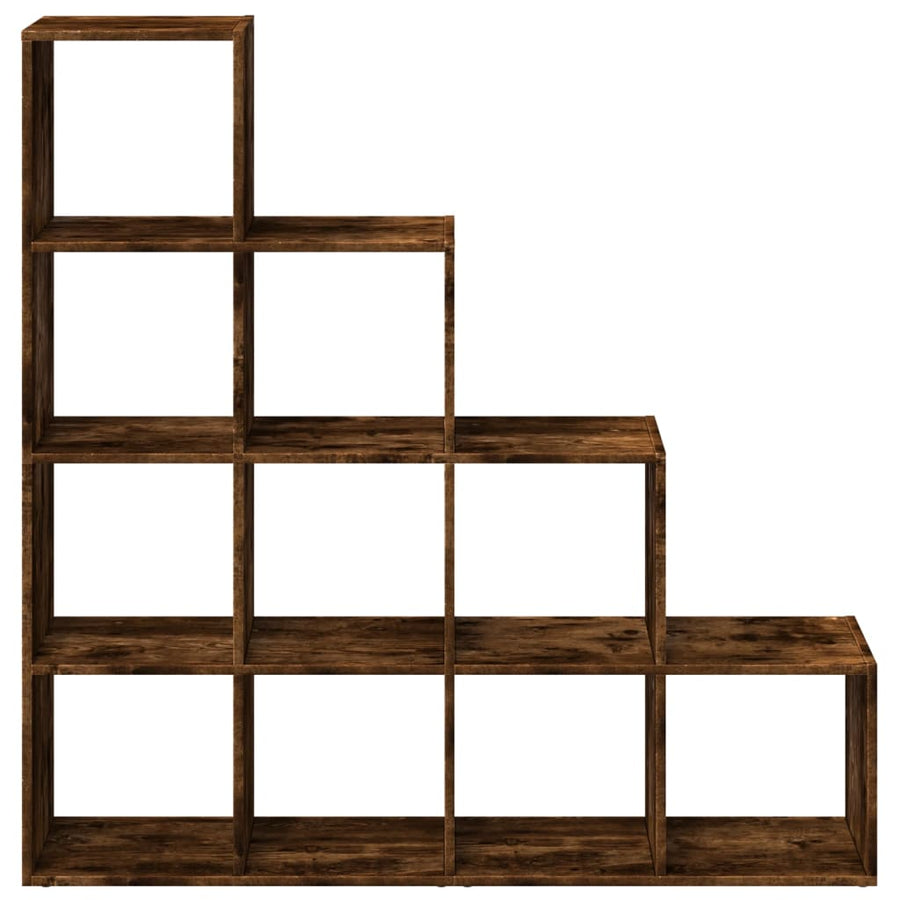 Kamerscherm / boekenkast 131,5x29x131,5 cm hout gerookt eiken
