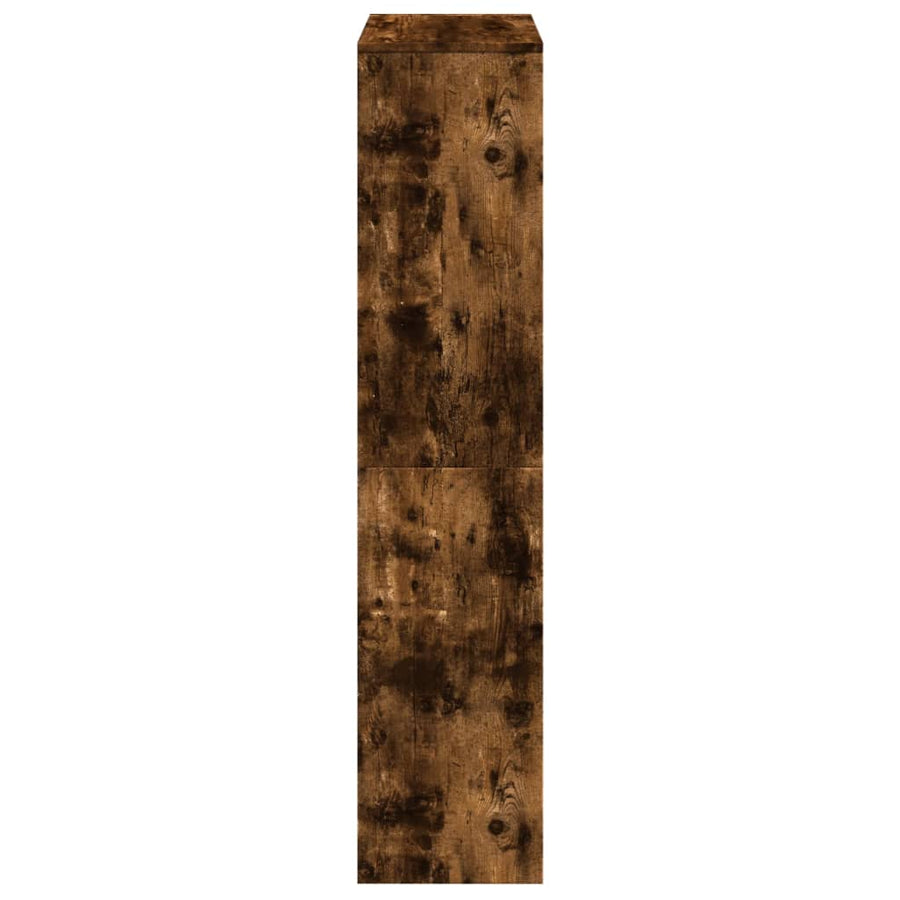 Kamerscherm / boekenkast 131,5x29x131,5 cm hout gerookt eiken