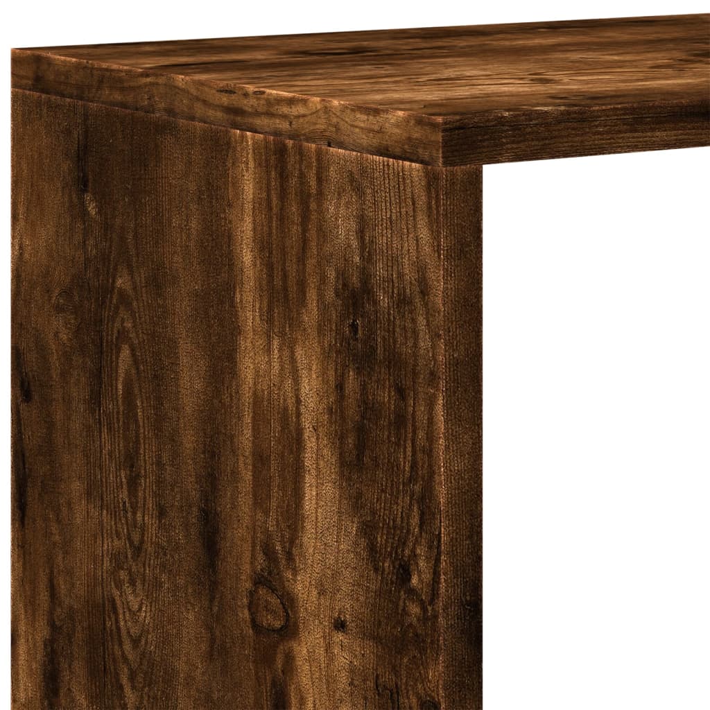 Kamerscherm / boekenkast 131,5x29x131,5 cm hout gerookt eiken