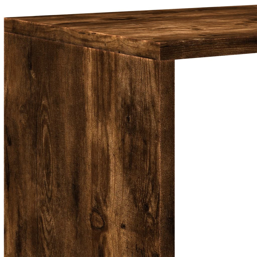 Kamerscherm / boekenkast 131,5x29x131,5 cm hout gerookt eiken