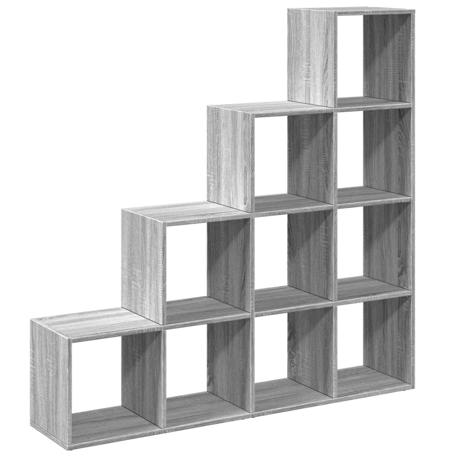 Kamerscherm / boekenkast 131,5x29x131,5 cm hout grijs sonoma