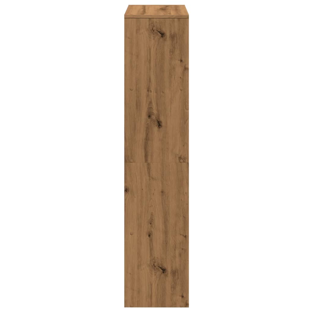 Kamerscherm / boekenkast 131,5x29x131,5 cm hout artisanaal eik