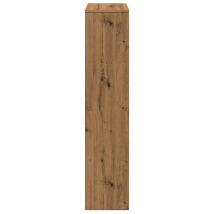 Kamerscherm / boekenkast 131,5x29x131,5 cm hout artisanaal eik