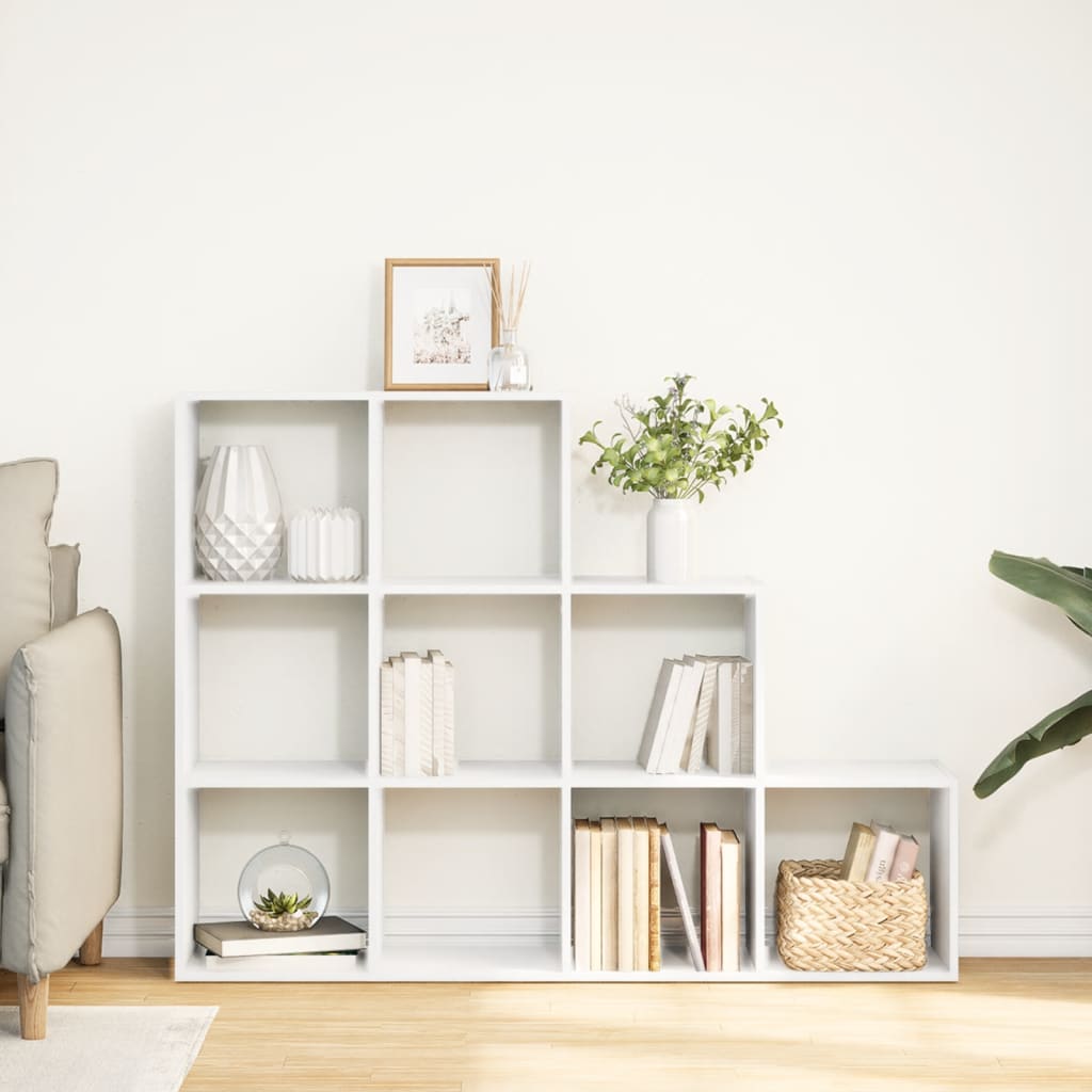 Kamerscherm / boekenkast 3-laags 137,5x29x103,5 cm hout wit