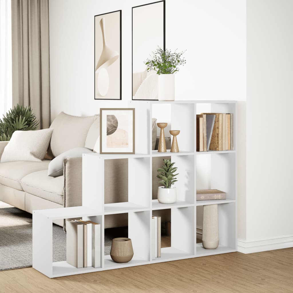 Kamerscherm / boekenkast 3-laags 137,5x29x103,5 cm hout wit