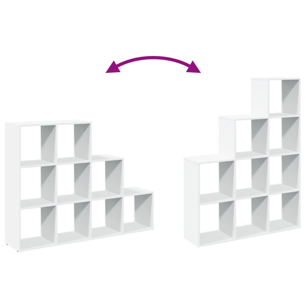 Kamerscherm / boekenkast 3-laags 137,5x29x103,5 cm hout wit