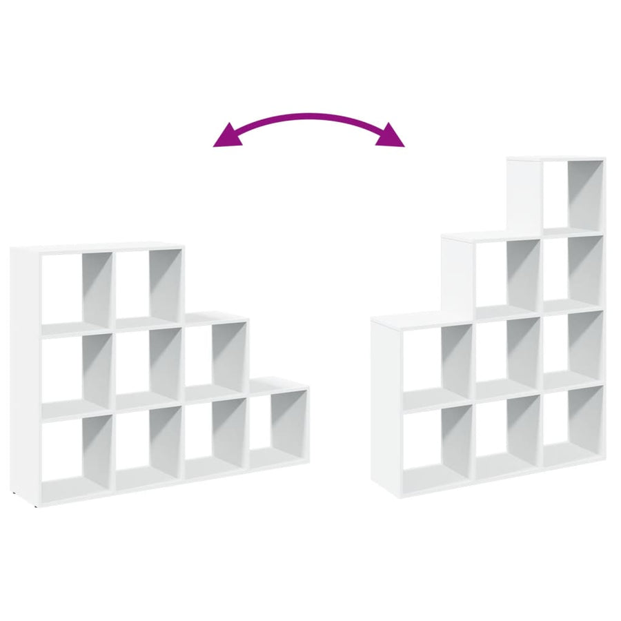 Kamerscherm / boekenkast 3-laags 137,5x29x103,5 cm hout wit