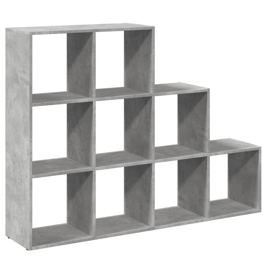 Kamerscherm / boekenkast 3-laags 137,5x29x103,5 cm hout grijs