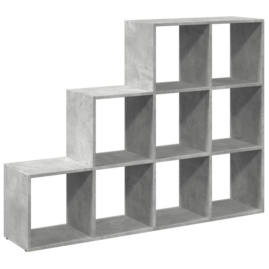 Kamerscherm / boekenkast 3-laags 137,5x29x103,5 cm hout grijs