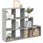 Boekenkast kamerscherm 137,5x29x103,5 cm hout grijs