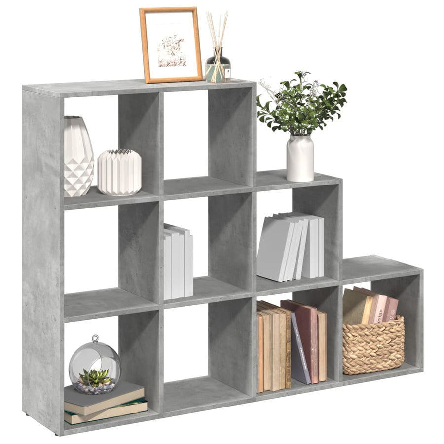 Kamerscherm / boekenkast 3-laags 137,5x29x103,5 cm hout grijs