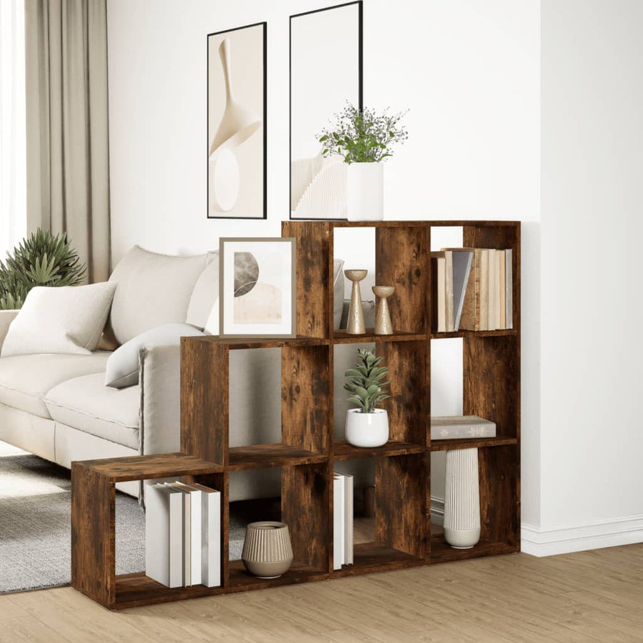 Kamerscherm / Boekenkast 137,5X29X103,5 Cm Hout Gerookt Eiken 137.5 cm