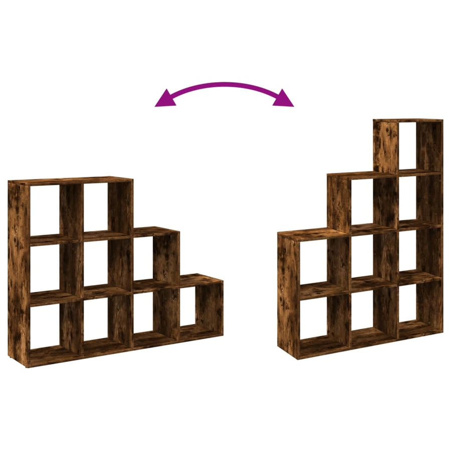 Kamerscherm / Boekenkast 137,5X29X103,5 Cm Hout Gerookt Eiken 137.5 cm